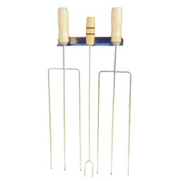 Kit 2 Espetos Tridente Costelão 67 Cm+ Garfo 59 Cm - 1