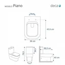Ver imagem 3 de Tampa de Vaso Poliéster Piano Branco para bacia Deca