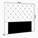 Ver imagem 2 de Cabeceira Decorativa King Size 1,95M Tàzio Suede Preto - Gran Belo
