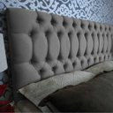 Ver imagem 1 de Cabeceira Cama King Paris Premium Linho Cinza 195 x 120