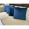 Kit Duas Poltrona Giovana Base Giratória Cromado em Sued Premium:azul Marinho - 4
