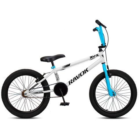 Bicicleta Aro 20 Bmx Rv-x Aero Freio V-brake Infantil:branca e Azul