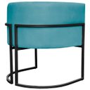Ver imagem 5 de Poltrona Decorativa para Recepção Luna Suede Base de Ferro Preto