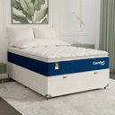Ver imagem 7 de Cama Box Baú Viúva + Colchão Comfort Class Pillow Top Azul/suede Branco