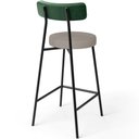 Ver imagem 7 de Kit 05 Banquetas Baixa Cozinha e Sala Jantar Bancada Milão L02 Facto Verde Linho Bege - lyam decor L