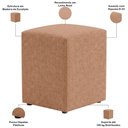 Ver imagem 3 de Kit 02 Puffs Quadrado L02 Decorativo Linho Rosê - Lyam Decor