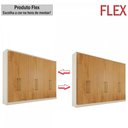 Ver imagem 5 de Guarda-Roupa Casal Argos 6 Portas 6 Gavetas 100% Mdf Off White/Peroba - Mademarques