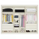 Ver imagem 3 de Guarda-Roupa Casal Argos 6 Portas 6 Gavetas 100% Mdf Off White/Peroba - Mademarques