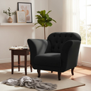 Ver imagem 1 de Poltrona Decorativa Dália Veludo Preto