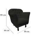 Ver mais imagens de Poltrona Decorativa Dália Veludo Preto