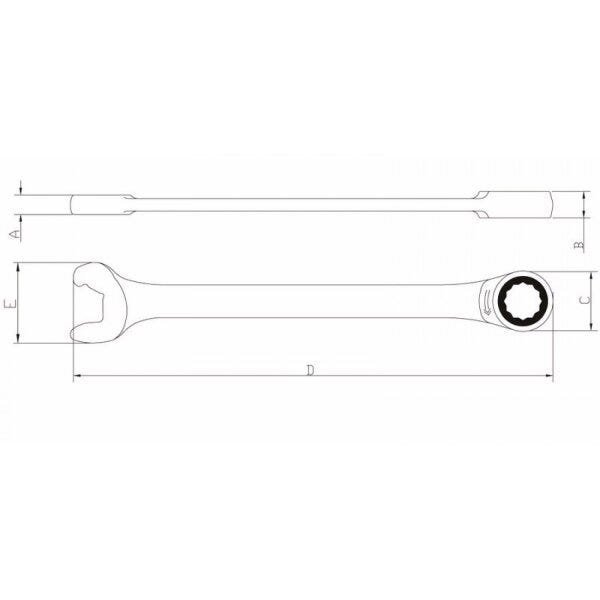 Chave Combinada com Catraca 9mm Tramontina PRO - 2