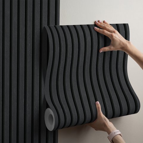 Papel de Parede Adesivo Ripado Madeira | Efeito 3d, Fácil de Aplicar, Elegante