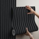 Ver imagem 1 de Papel de Parede Adesivo Ripado Madeira | Efeito 3d, Fácil de Aplicar, Elegante