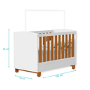 Ver imagem 7 de Quarto de Bebe Berço Americano + Guarda Roupa Infantil 3P 3g Apolo com Colchão Branco Savana