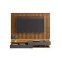 Ver imagem 3 de Painel com Led Ripado Tv até 75 Polegadas Freijó Cinza Urbano Tom Shop Jm
