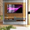 Ver imagem 1 de Painel com Led Ripado Tv até 75 Polegadas Freijó Cinza Urbano Tom Shop Jm