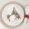 Prato Raso de Cerâmica Natalino Celebrações de Natal Sweet Christmas Mesa Posta Natalina 29cm - Bran - 2
