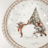 Prato Raso de Cerâmica Natalino Celebrações de Natal Sweet Christmas Mesa Posta Natalina 29cm - Bran - 3