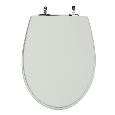 Assento Sanitário Poliéster para Louça Absolute (ideal Standard) Aço (reb. Oculto) Sterling Silver