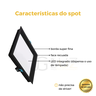 Painel Plafon Embutir Quadrado Recuado Led 12w Bco/ Pto Opus - Preto - Bco Quente 3000k - 7