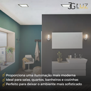 Ver imagem 5 de Painel Plafon Embutir Quadrado Recuado Led 12w Bco/ Pto Opus - Preto - Bco Quente 3000k