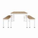 Ver imagem 4 de Kit 2 Bancos com Mesa 180cm F5 Office Industrial MDP Metal