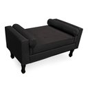 Ver imagem 3 de Kit Cabeceira Mirage + Calçadeira Baú Felix Solteiro 90cm Suede - Ecotec Decor:Preto