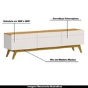 Ver imagem 3 de Rack Bancada 3 Gavetas 218cm Amy Off White/Nature - Gran Belo