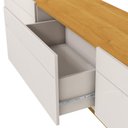 Ver mais imagens de Rack Bancada 3 Gavetas 218cm Amy Off White/Nature - Gran Belo