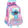 Mochila Escolar de Rodinhas Infantil Stitch Peluciada Disney Roxo - 1