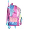 Mochila Escolar de Rodinhas Infantil Stitch Peluciada Disney Roxo - 4