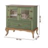 Aparador Para Sala Rústico Madeira Maciça Verde Shop JM - 4