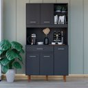 Ver imagem 1 de Armário de Cozinha Compacto 5 Portas e 1 Gaveta Multiuso Organizador