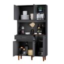 Ver imagem 2 de Armário de Cozinha Compacto 5 Portas e 1 Gaveta Multiuso Organizador
