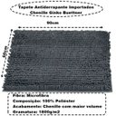 Ver imagem 4 de Tapete Buettner Microfibra Antiderrapante Chenille Ginko 60cmx90cm Grafite