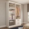 Guarda-roupa Solteiro São Francisco 4 Portas 2 Gavetas Branco Flex - Panorama Móveis - 2