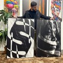 Ver imagem 1 de Quadro Decorativo Abstrato Duo African Man