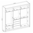 Ver imagem 2 de Guarda Roupa Roupeiro Dalila 3 Portas com Espelho 4 Gavetas Cinamon Touch Off White Demóbile