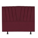 Ver imagem 2 de Cabeceira Estofada Bélgica 195cm King Size para Cama Colchão Box Quarto Suede Bordô - Aurora Line