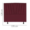 Ver imagem 3 de Cabeceira Estofada Bélgica 195cm King Size para Cama Colchão Box Quarto Suede Bordô - Aurora Line