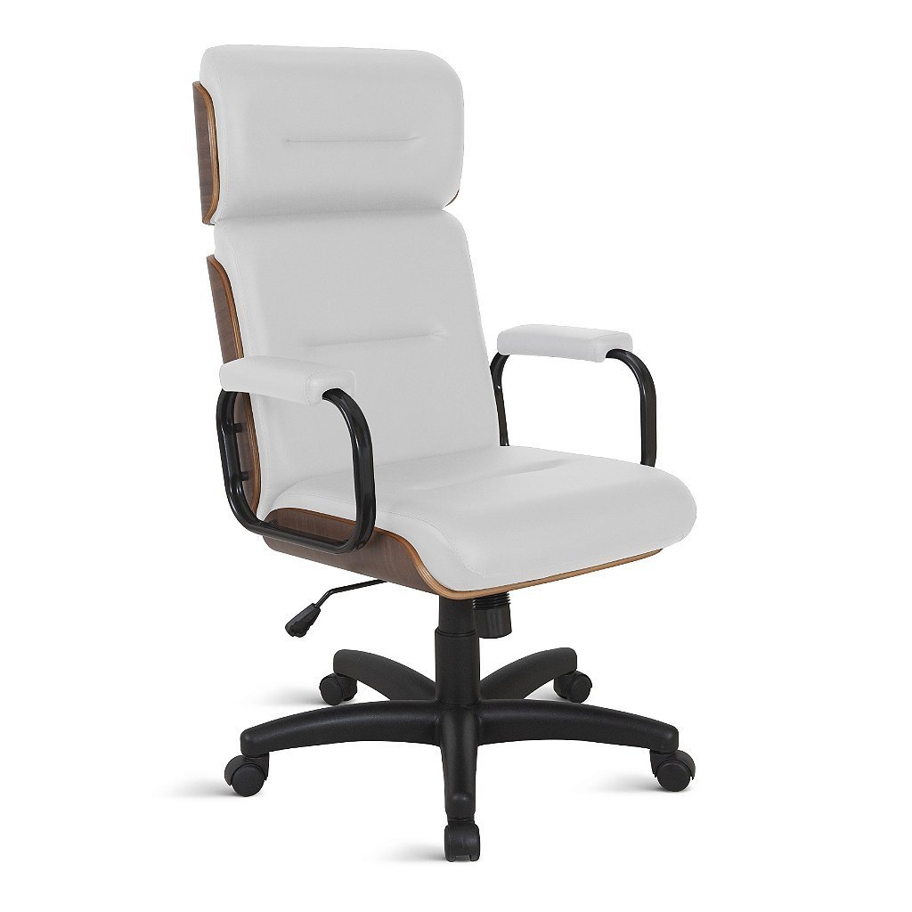 Cadeira de Escritório Presidente Premium Branco - 1