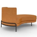 Ver imagem 5 de Chaise Longue Divã 164cm Braço Direito Logus D06 Sintético Caramelo - Mpozenato