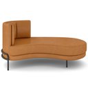Ver imagem 7 de Chaise Longue Divã 164cm Braço Direito Logus D06 Sintético Caramelo - Mpozenato