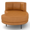 Ver imagem 6 de Chaise Longue Divã 164cm Braço Direito Logus D06 Sintético Caramelo - Mpozenato