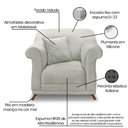 Ver imagem 7 de Kit Poltrona e Sofá Living 2 Lugares 1,60m Vênus Veludo Cinza Prata Pés Castanho - Pallazio