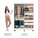 Ver imagem 5 de Guarda-roupa Solteiro Madesa Luke 2 Portas de Correr de Madeira com Pés - Branco