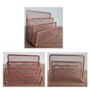 Ver imagem 7 de Caixa de Correspondência Dupla Metal Rose Gold C/ Porta Caneta e Porta Bloco de Notas Gv Office Caix