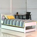 Ver imagem 3 de Cama Solteiro Ditália Cama Aux Cm-22 Cm-23 Cor:branco