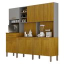 Ver imagem 2 de Armário de Cozinha Lira Plus 9 Portas 2 Gavetas Nicho Espaço para Microondas Mobilihouse