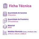 Ver imagem 5 de Armário de Cozinha Lira Plus 9 Portas 2 Gavetas Nicho Espaço para Microondas Mobilihouse
